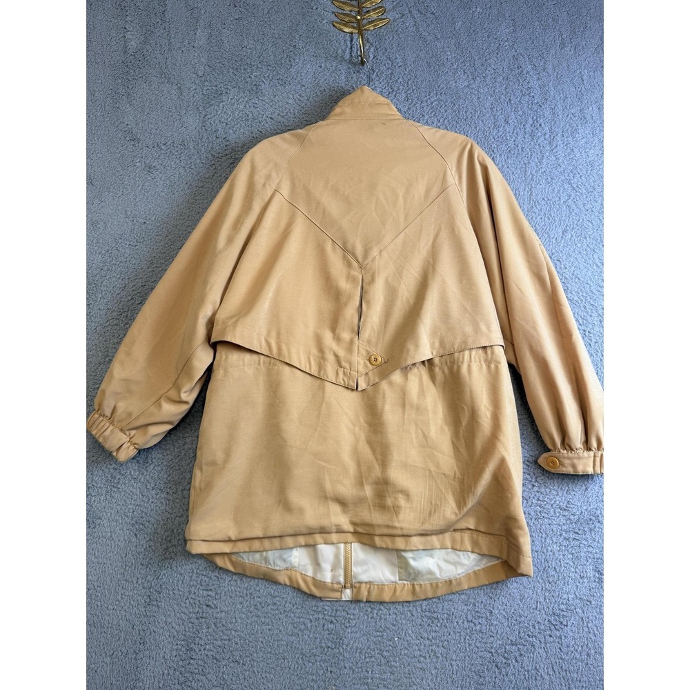 Vintage Innovations by‎ Izzi Jacket Womens Large Tan Zip Snap Drawstring 80s - Picture 2 of 16